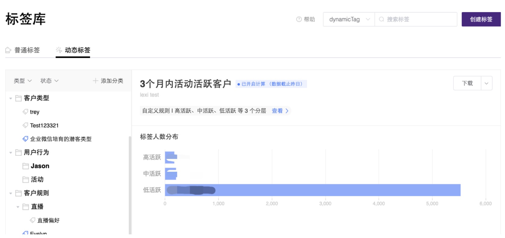 动态标签分析