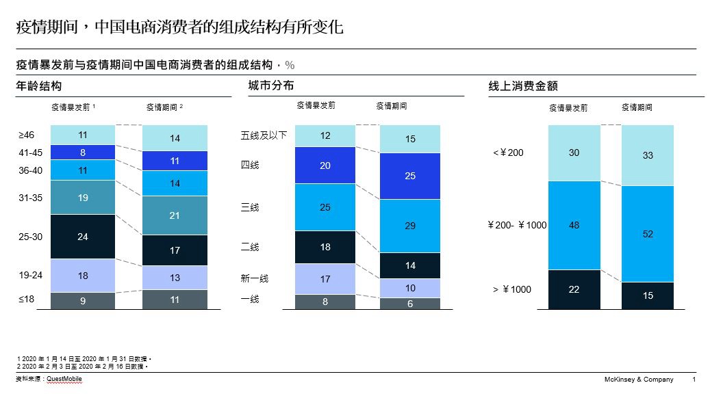 疫情期间中国电商消费者组成结构
